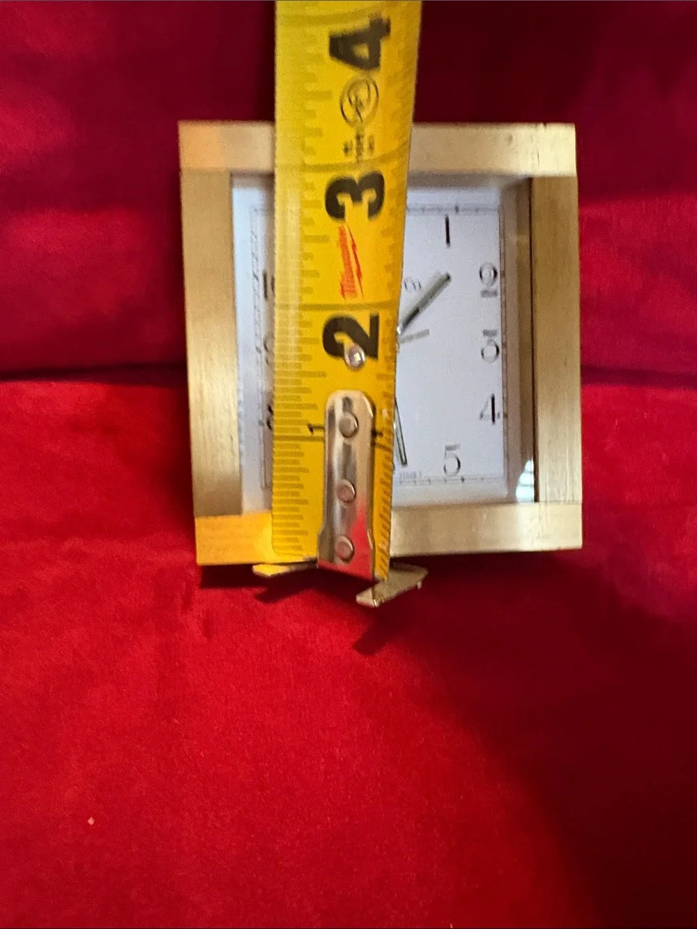 Tiffany & Co. Gold Frame Desk Clock with White Dial